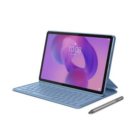 Lenovo Idea Tab 11-inch 5G Android tablet in blue with folio keyboard and pen, brand new in Qatar
