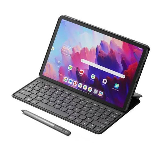 Lenovo Idea Tab 11-inch Wi-Fi Android tablet in grey with folio case and pen, brand new in Qatar